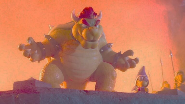 Super Mario Galaxy Movie com foco no personagem Bowser
