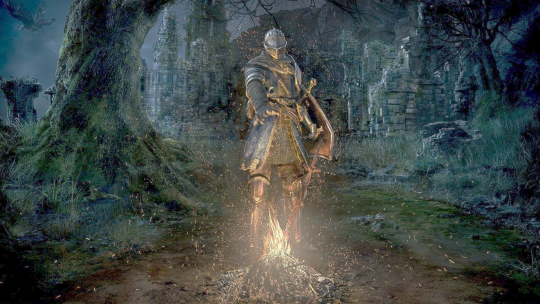 Estátua Bonfire de Dark Souls