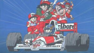 Bandeira rara de Dragon Ball e Fórmula 1