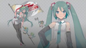 Hatsune Miku 2026 com novo design de corrida