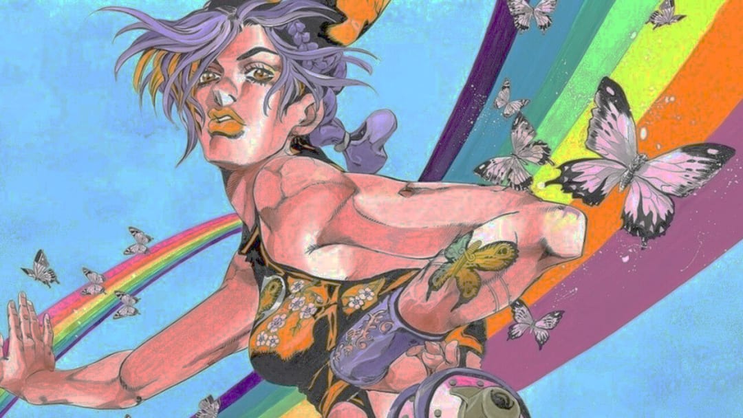 Arte de JoJo's Bizarre Adventure para o 20º aniversário do manga Kingdom