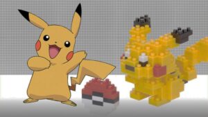 Pokémon Nanoblock com os iniciantes da Geração 1