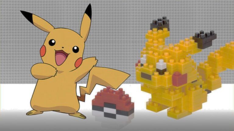 Pokémon Nanoblock com os iniciantes da Geração 1