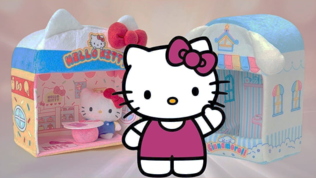 brinquedos Sanrio com Hello Kitty e Cinnamoroll