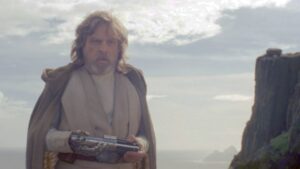 Mark Hamill e Dave Filoni em evento de Star Wars