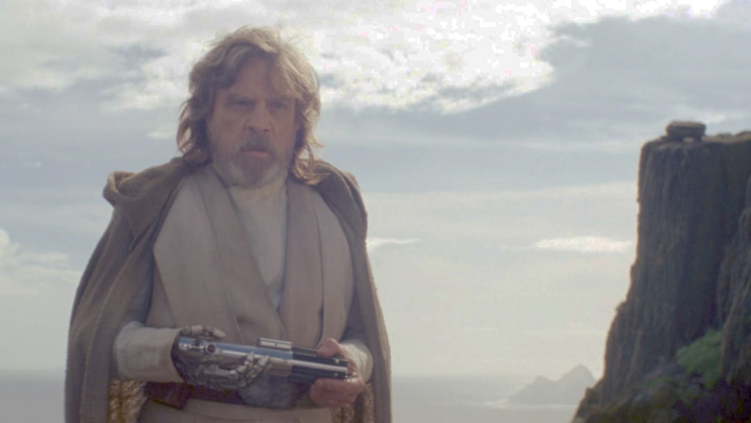 Mark Hamill e Dave Filoni em evento de Star Wars