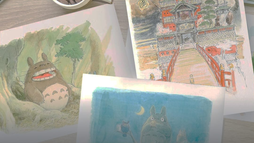 Coleção de cartões de aquarela do Studio Ghibli