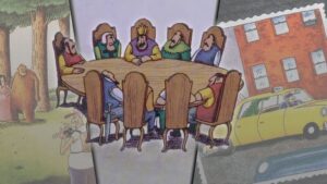 Quadrinhos sobre mitos e lendas em The Far Side de Gary Larson