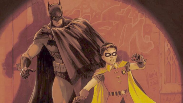 Batman e Robin redesign em Superman: Father of Tomorrow