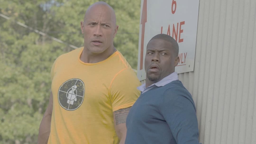 Central Intelligence com Kevin Hart e Dwayne Johnson em destaque