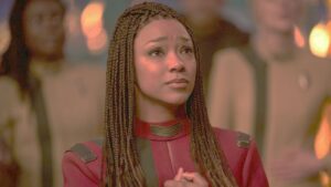 Sonequa Martin-Green como Michael Burnham em Star Trek Discovery