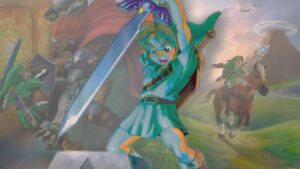 Ocarina of Time remake no Switch 2 com nova arte.