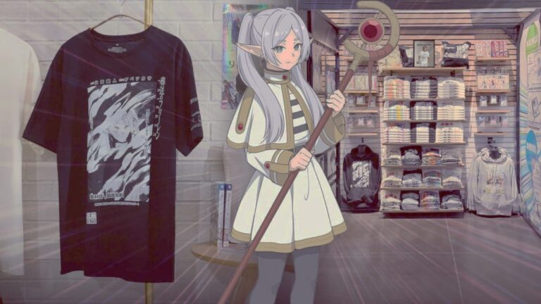 coleção de animes com produtos de Frieren e clássicos
