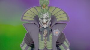 Figuras do Joker e Harley Quinn em destaque