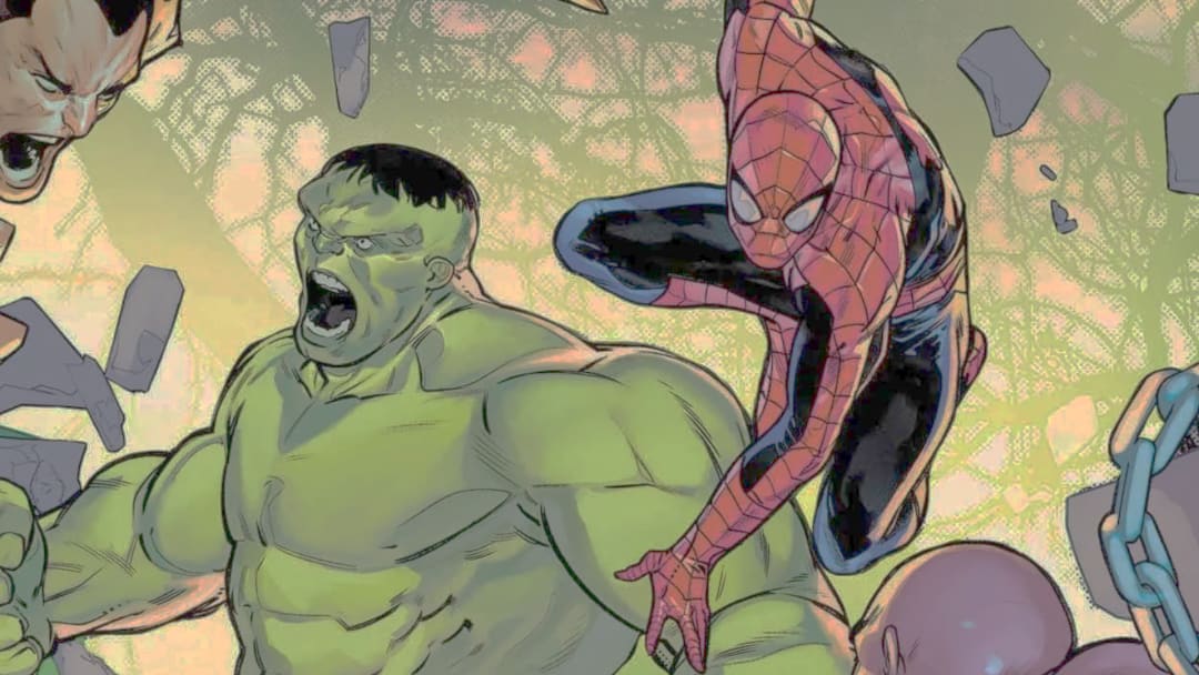 Crossover entre Spider-Man e Hulk com elementos sobrenaturais