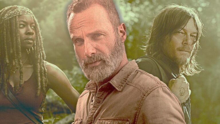 The Walking Dead videogame Streets of Survival com Rick e Daryl enfrentando zumbis.
