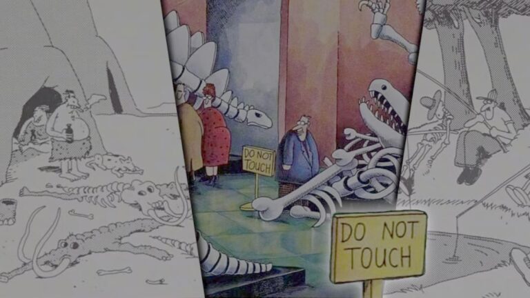 quadrinhos com esqueletos de The Far Side