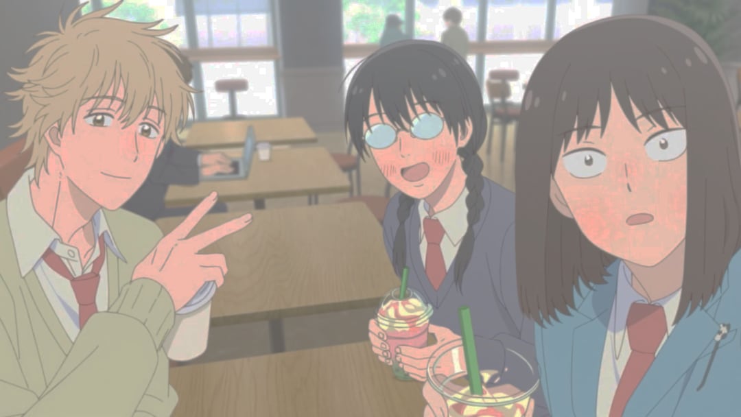 Anime sobre vida estudantil mostrando personagens em situações cotidianas