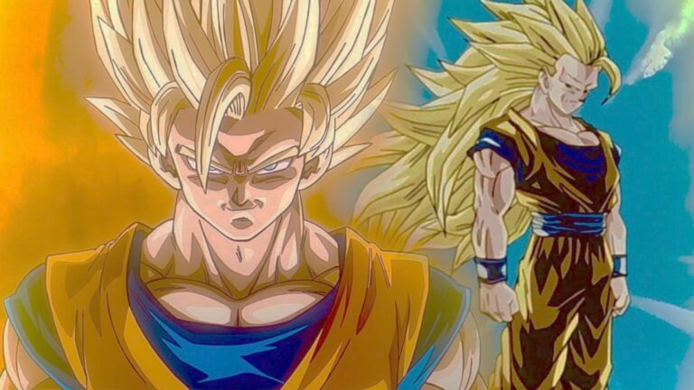 Goku Dragon Ball em sua transformação Super Saiyan