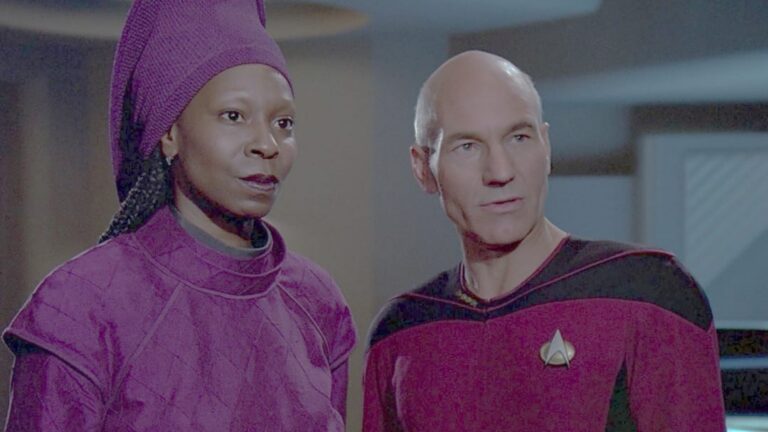 Star Trek Yesterday's Enterprise e Guinan em viagem no tempo