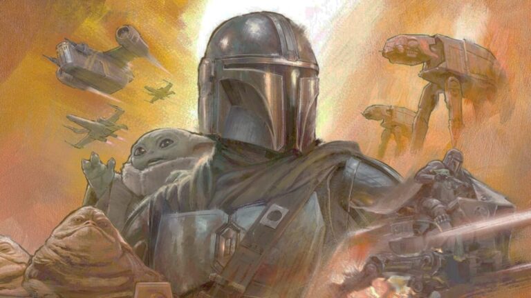 Mandalorian e Grogu estátua de edição limitada