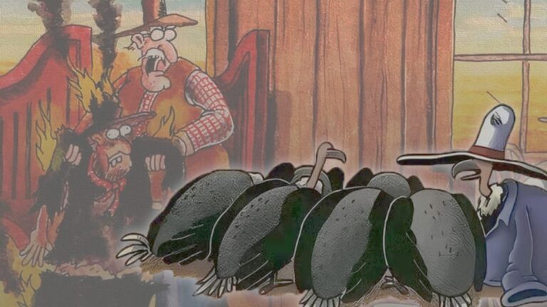 quadrinhos sobre cowboys e o Velho Oeste em The Far Side
