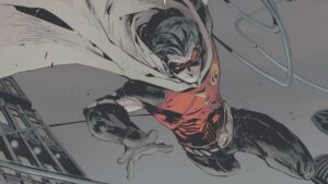 Jason Todd como Red Hood liderando os Teen Titans
