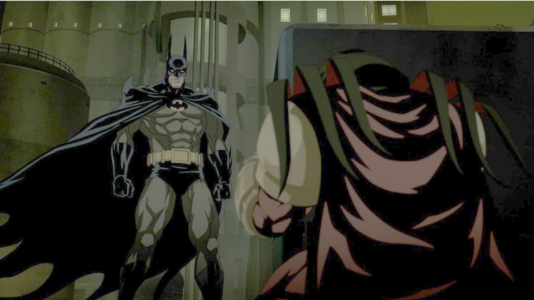 Batman Knightfall com Anson Mount como a voz do Batman