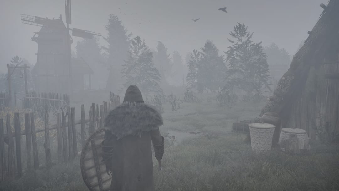 jogo de mundo aberto medieval Bellwright disponível no PS5 e Xbox