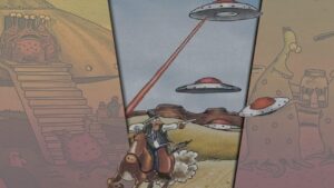 quadrinhos The Far Side com alienígenas