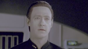Data Star Trek em momento sombrio de ficção científica