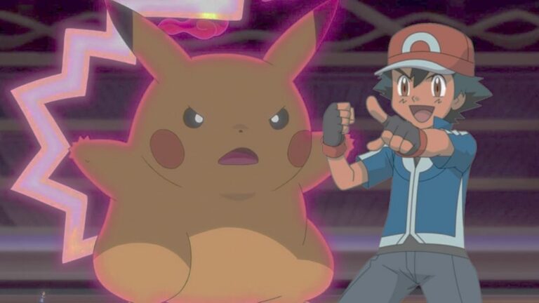design clássico Pikachu em coleção de roupas Pokémon