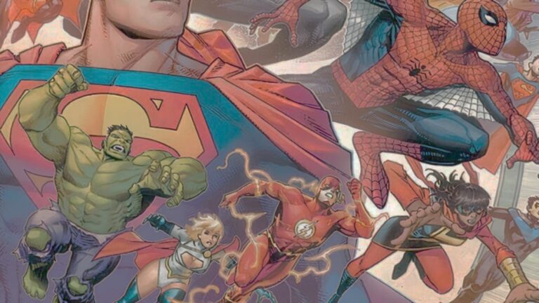 Personagens DC Marvel em batalhas épicas